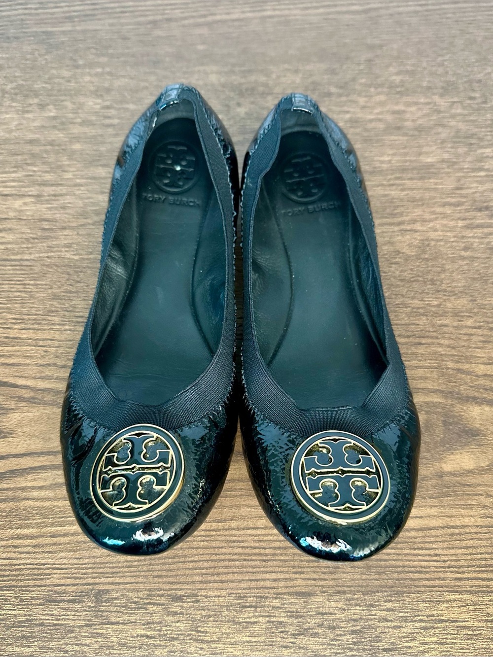 Tory Burch Caroline Ballerina Flats Size 7 in Black